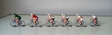 Vintage Tour De France Figurines x 6 Hand Painted Zinc Alloy
