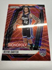 2024-25 Panini Prizm Monopoly - Devin Carter #39 Ruby Wave Prizm (RC)