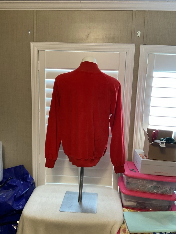 Chaqueta Westbound para mujer roja audaz manga media larga cremallera completa Foto 3 de 4