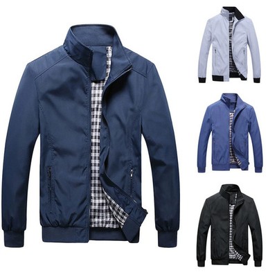 Herren Jacke Bomberjacke Stehkragen Fliegerjacke Pilotenjacke Übergangsjacke