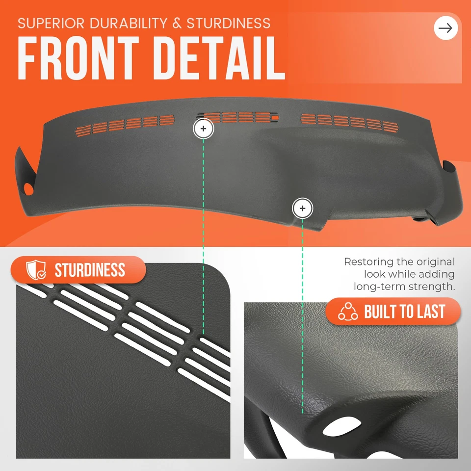 Cubierta de tapa de tablero gris oscuro para Silverado Sierra Suburban 1999-2006 Foto 2 de 4