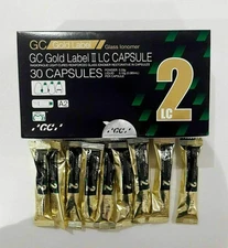 Dental GC FUJI 2 LC GOLD LABEL Light Cured GIC Restorative 10 Capsule Pack JAPAN