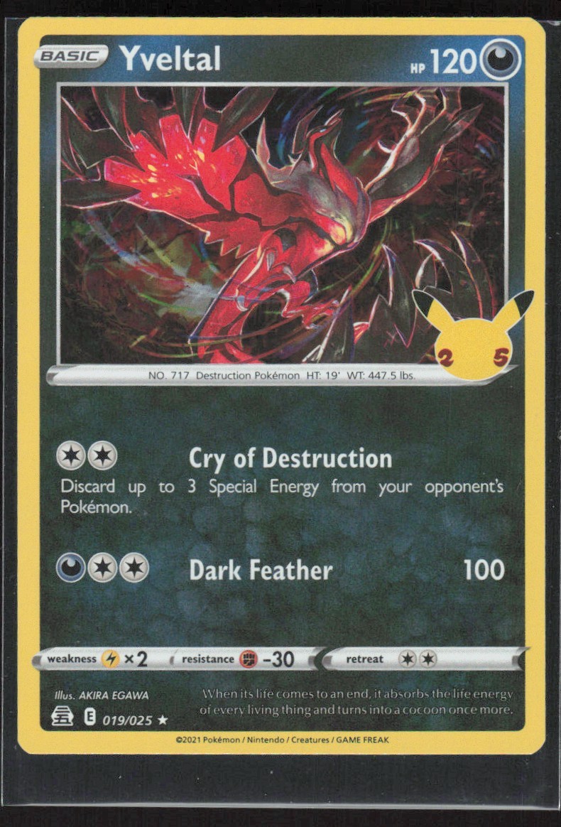 2021 Sword & Shield - Celebrations Yveltal Basic/Rare #19