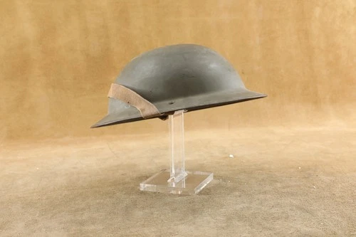 Vintage Belgian Military Post WWII MKII Tommy Helmet W/ Liner In Good Condition