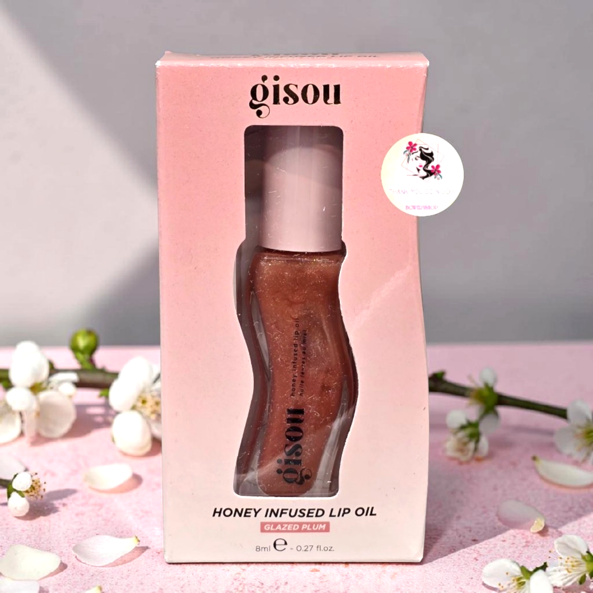 Gisou Honey Infused Lip Oil Glazed Plum 8 ml/0.27 fl oz Full Size