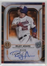 2022 Topps Tribute Tribute Auto Orange 7/25 Riley Adams #TA-RAD Auto 0q21