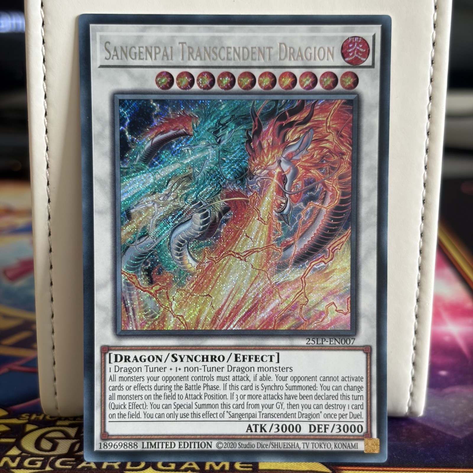 LIMITED EDITION SANGENPAI TRANSCENDENT DRAGION SECRET RARE 25LP-EN007 YUGIOH 