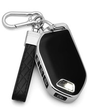 Black Sheepskin Metal Key Chain for KIA Style B Key Cover