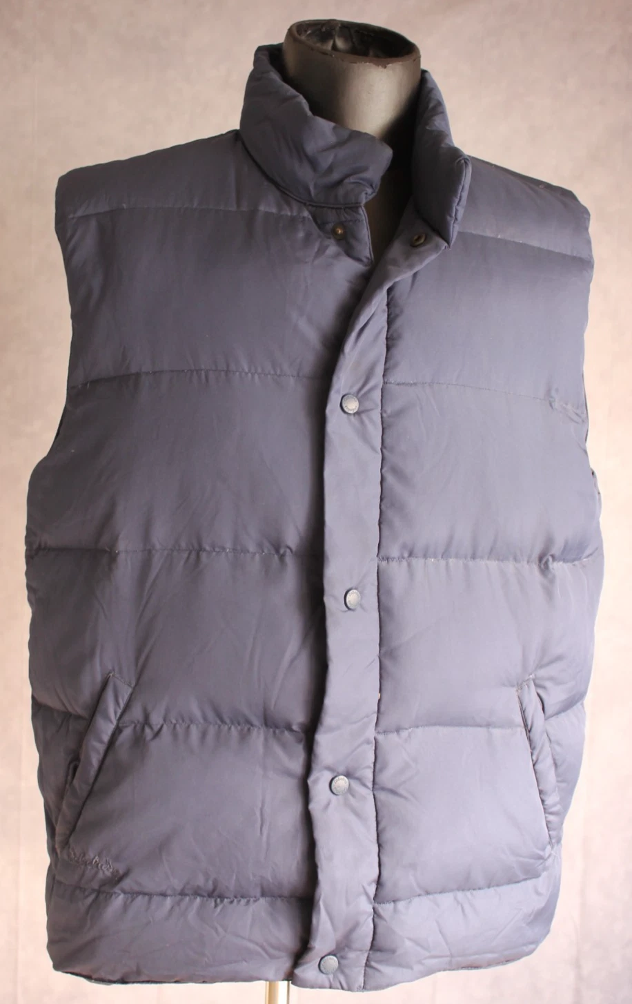Cabela's Men's Premiere Goose Down Puffer Vest Size Large Tall Navy Blue