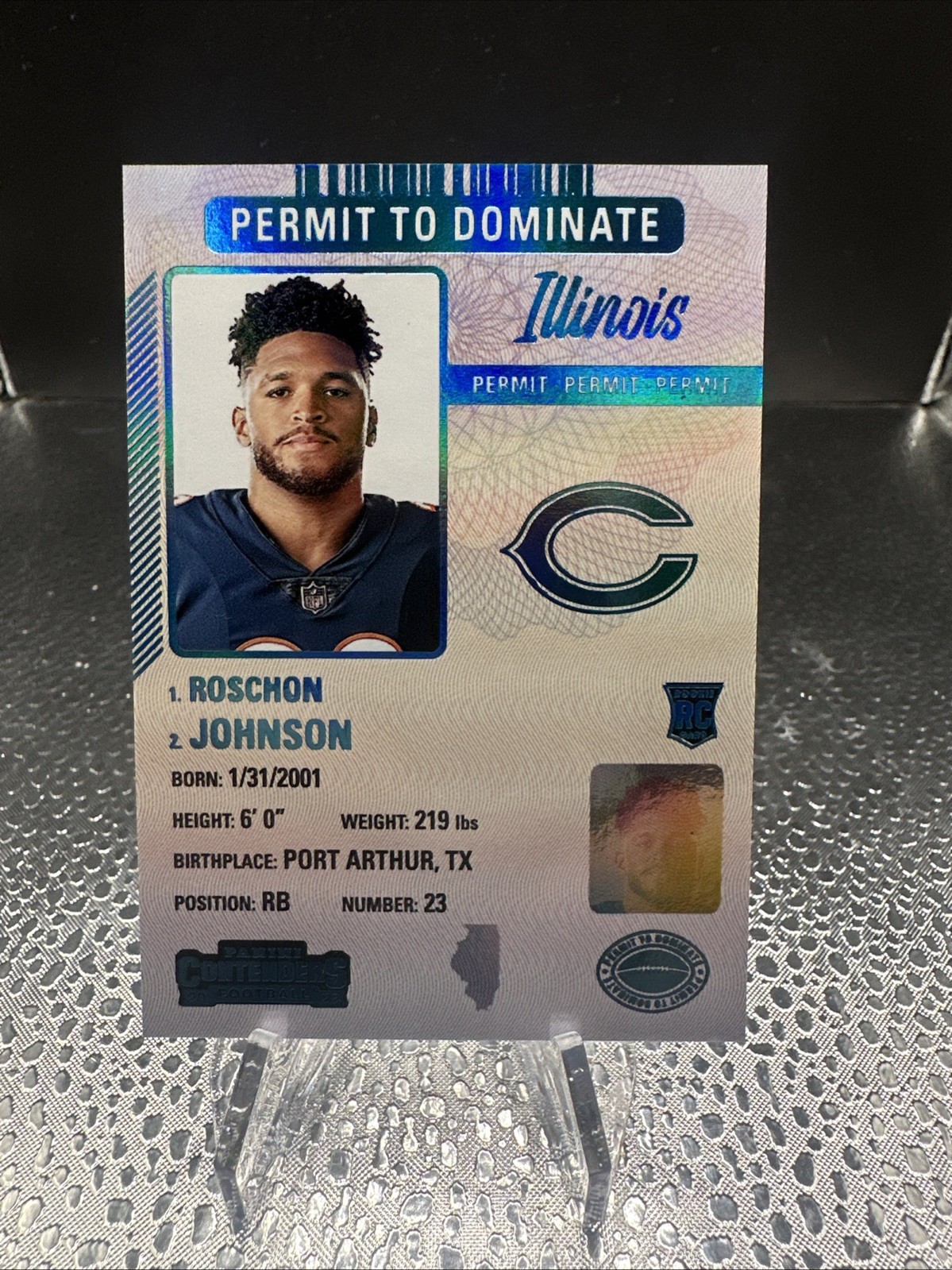 Roschon Johnson Panini Contenders Permit to Dominate #29 Base