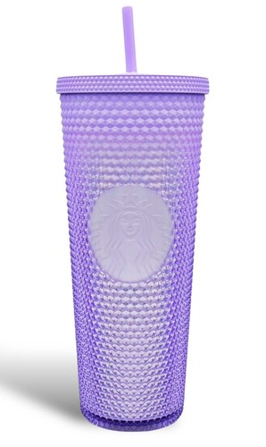 Starbucks 2023 Ombré Iridiscente Púrpura Lila Bling Venti Vaso Tachonado 2 PACK - Imagen 3 de 5