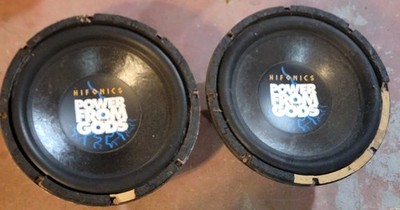 2 Rare VTG Hifonics 12'' Subwoofer Power From The Gods Audio Stereo Subs Viii Vii