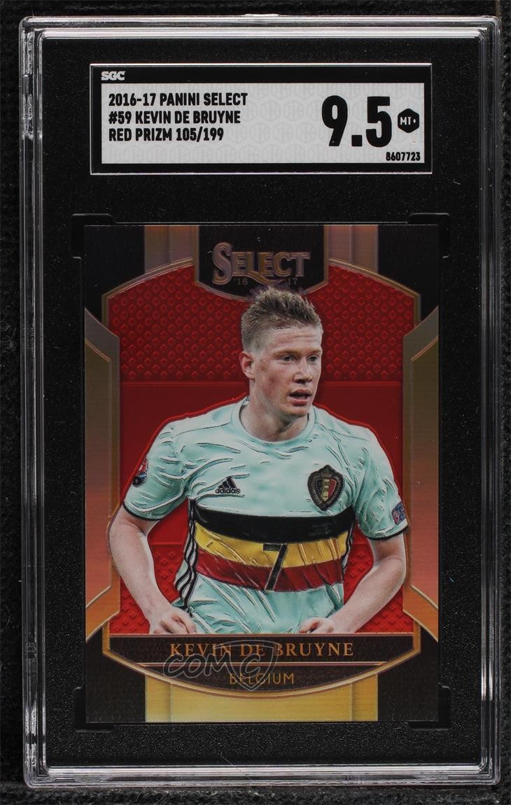 2016 Panini Select Terrace Red Prizm /199 Kevin de Bruyne #59 SGC 9.5 Mint+ 1o2