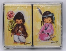 SEALED Lot of 2 Decks DeGrazia Print Playing Cards Vtg. Native America Indian