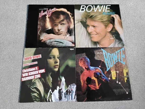 DAVID BOWIE - YOUNG AMERICANS, RARE, CHRISTIANE F, LET'S DANCE. 4x LP JOBLOT.