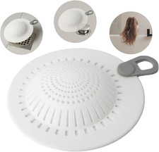Silicone Drain Hair Catcher for Shower and Bathtub, Raised Dome Design, No Tools