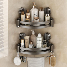 Corner Shower Caddy Suction Cup, 2 Pack Shower Shelves No Drilling, Showers Orga