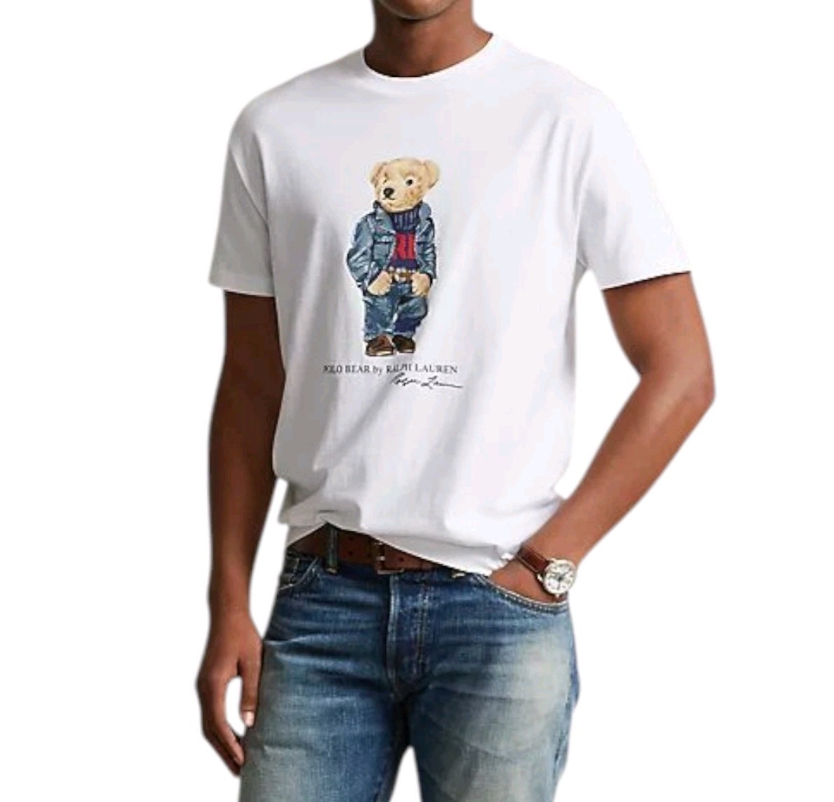 Polo Ralph Lauren デニムベア Tシャツ 関税送料込 Polo Ralph Lauren Classic Fit Polo Bear Jersey T-Shirt Short