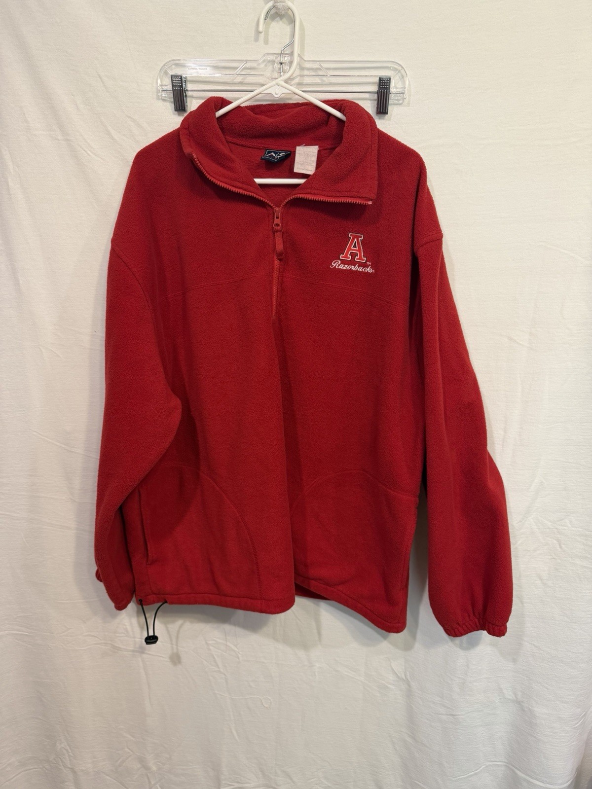 A S Sports 1/4 Zip Fleece Red Arkansas Razorback Extra Large XL | eBay