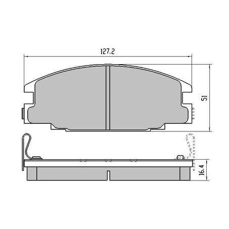 RDA FRONT DISC BRAKE PAD SET FOR HOLDEN RODEO TF SERIES 2WD 4WD 1988-2002 - image 4 of 4