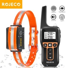 Dog Training Collar E-Collar 1000M Remote Control Sound Vibration Zap Waterproof