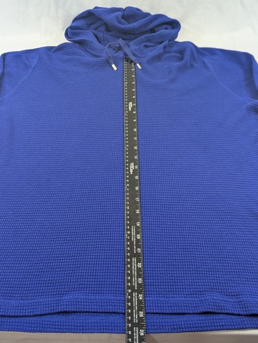 RLX Ralph Lauren Hoodie Waffle Knit Lightweight Performance Royal Blue XXL - Picture 5 of 7