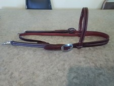 New Latigo Headstall Snap Bit Ends Xtra Long Cheeks