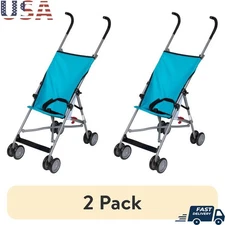 2 Pack Lightweight Compact Umbrella Stroller W/ High Handles 3 Point Harness New