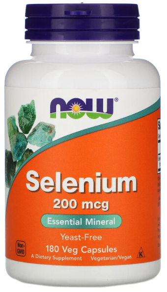 Now Foods, Selenium, 200Mcg, 180 Veg. Kapseln-image