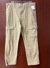 Wrangler Authentics Men's Relaxed Stretch Classic Cargo Pants 32x32 Khaki Tan
