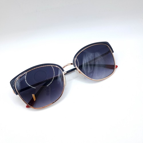 Cinque Damen Sonnenbrille Cateye by Vistan Germany 71054-3 Blau Gold 55□18 135 - Bild 6 von 6