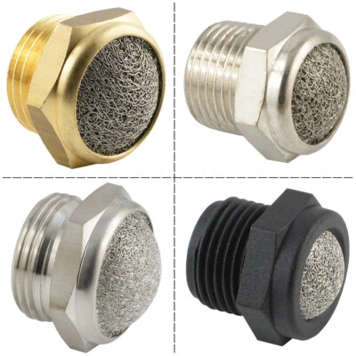 FITTINGTEILE Schalldämpfer mit Edelstahl-Drahtgewebe Messing-/vernickelt Edelstahl Polyamid