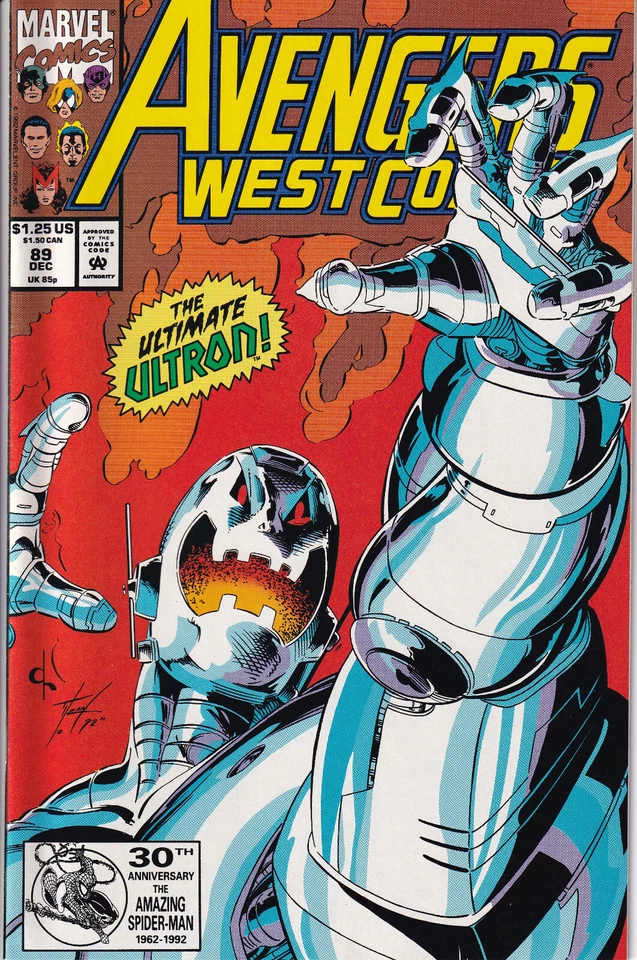 AVENGERS WEST COAST Vol. 2 #89 December 1992 MARVEL Comics - Vision - Bild 1 von 2
