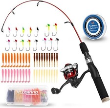ULTRALIGHT WINTER ICE FISHING ROD REEL COMBO 26/27/28 inch. Medium Light 