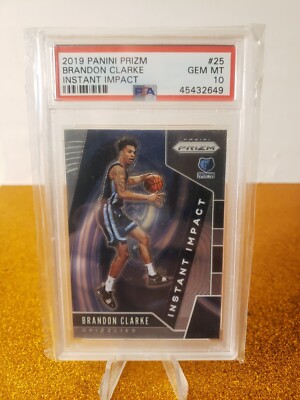 Brandon Clarke Instant Impact Rookie #25 2019 Panini Prizm Graded 