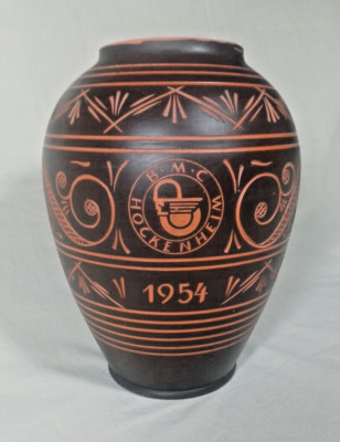 Rarity - BCM Hockenheim - Vase 1954 in Clinker Pottery / Clay - Excellent Condition!