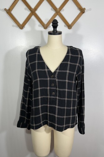 Madewell, Madewell Top Plaid Muslin Cotton Small