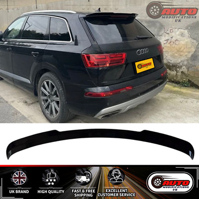 Audi Q7 Heck Dach Flügel Spoiler Lippe Glanz Schwarz 2016-2019 UK VERKÄUFER.