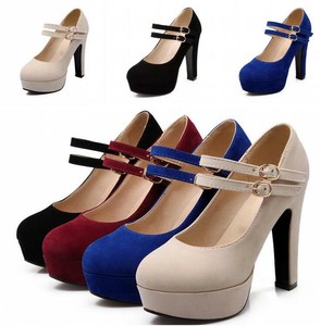 round toe mary jane heels