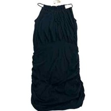 Soft Joie Black Bodycon Dress With Ruching & Keyhole Detail Women’s Large NWT