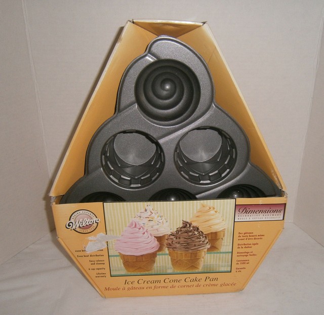 NIP Wilton Dimensions Ice Cream Cone Cake Pan Decorative Bakeware eBay