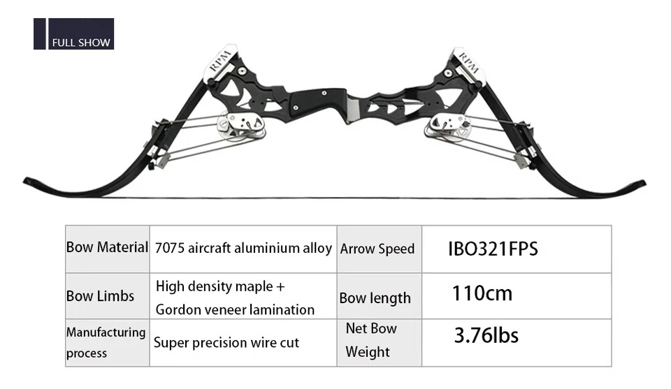 30-75lBS Compound Bow Fishing  Let off 55%-80% Shoot JUNXING NITIO Archery Hunt - Image 4 of 4
