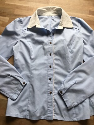 Chemisier Vintage Femme – Taille 38 – Bleu Ciel – Très Bon état