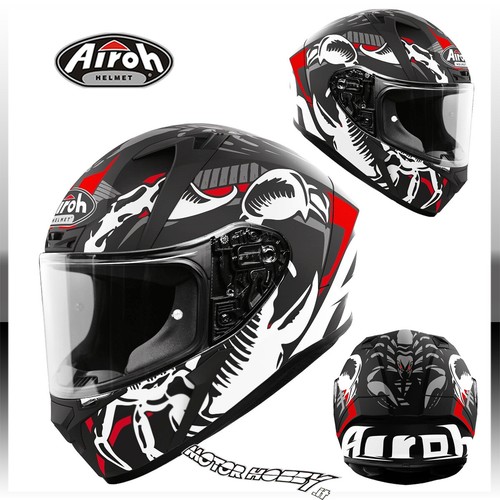 CASCO INTEGRALE STRADA MOTO AIROH VALOR CLAW MATT VAC17 VISIERA CHIARA  TAGLIA S | eBay