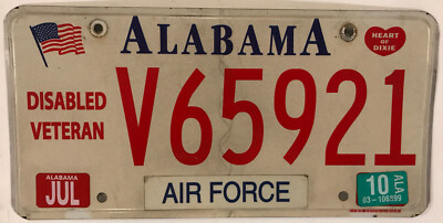 MAXWELL GUNTER AIR UNIVERSITY FORCE BASE VET license plate Dannelly Field USAF
