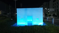 26ft Inflatable Night Club Inflatable Cube Tent With LEDs For Party 2 Doors