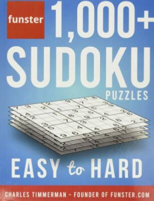 Funster Funster 1,000+ Sudoku Puzzles Easy to Hard: Sudoku puzzle book f ...