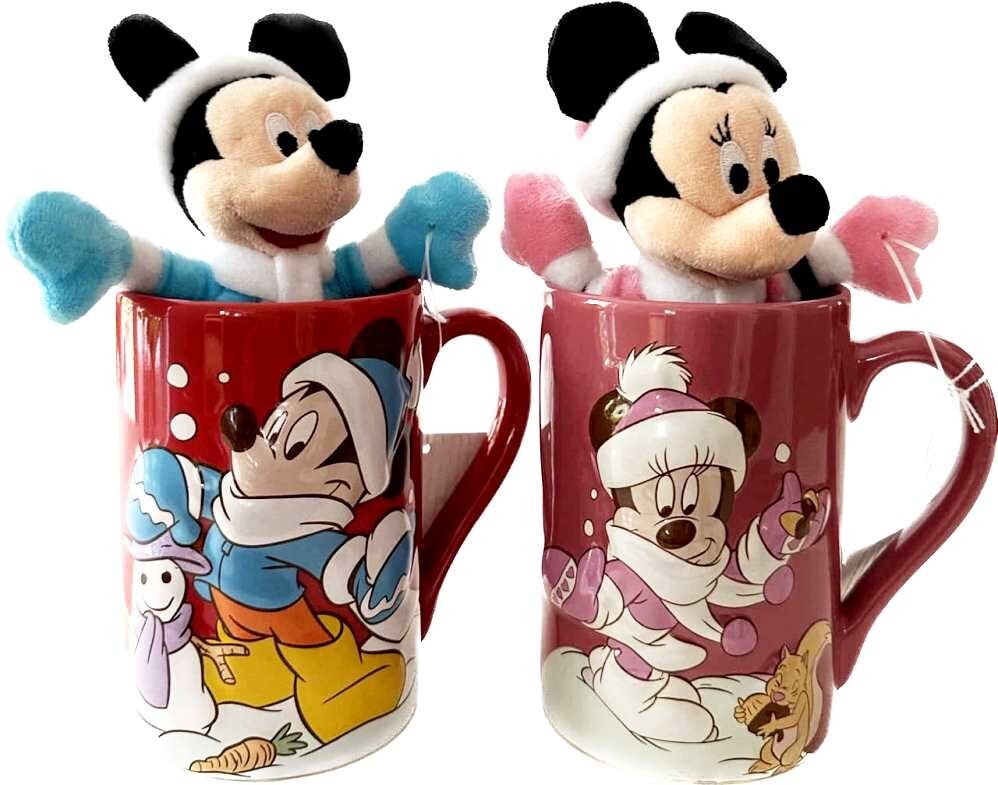Weihnachtstassen Set HOME Mickey E Minnie Xmas Set 6 Tazze Caffè In New Bone China, 140cc Disney Tasse - 2