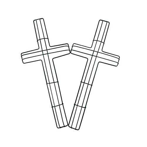 Cross Shaped Metal Wire Wreath Frame Form for Easter Christmas Holiday 16inch - Picture 2 of 7