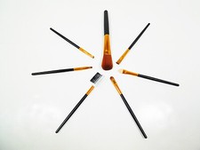 Cosmetic Makeup Brush Sets 7 Pc Eyeshadow Blush Eyeliner Brushes Set Eye Shadow